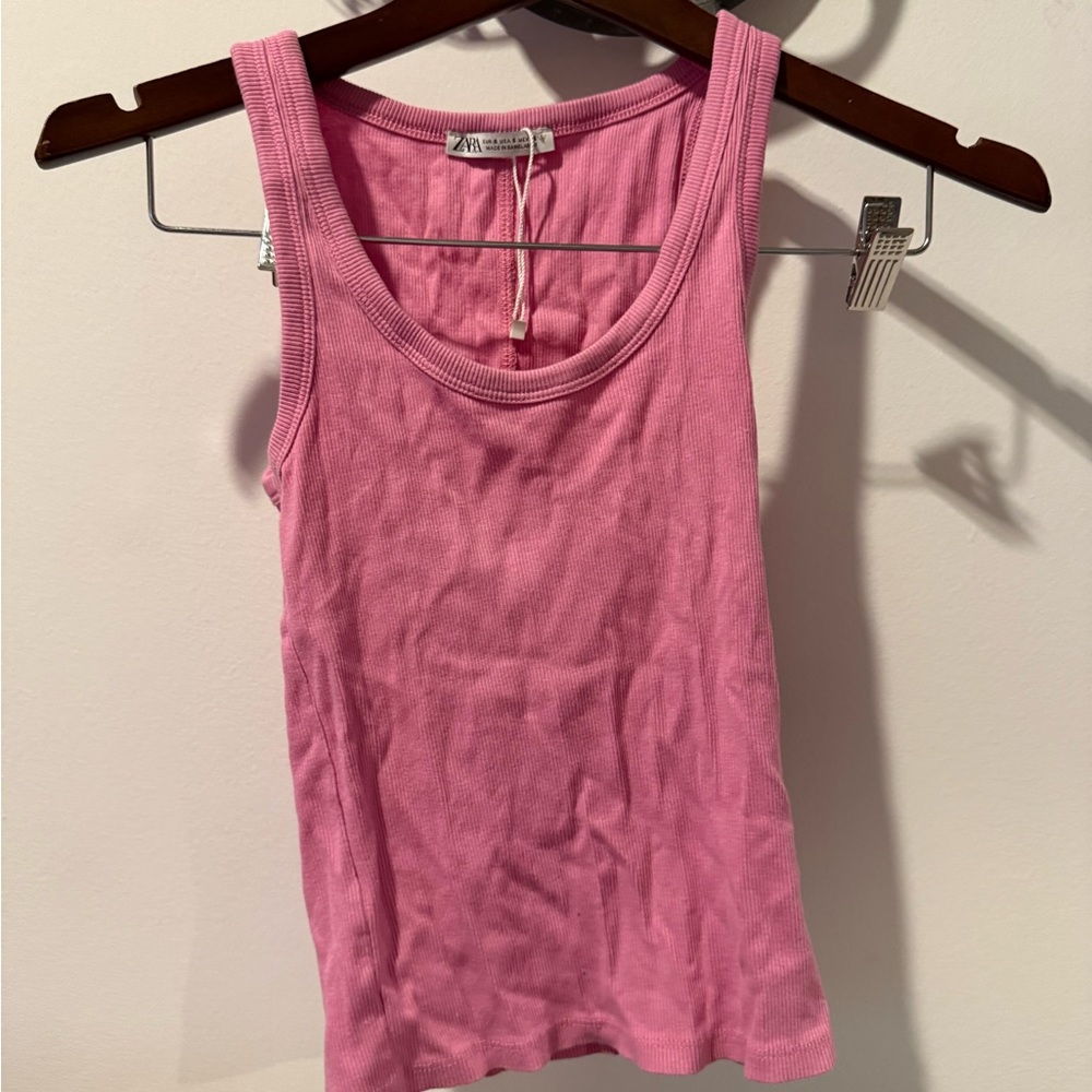 Zara Vibrant Pink Sleeveless Top